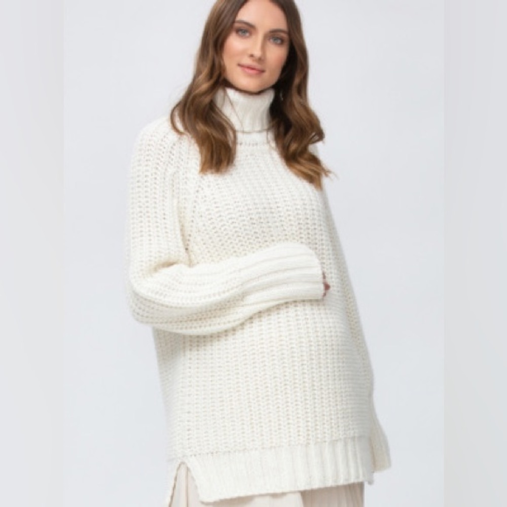 Pietro Brunelli Cream Turtleneck Sweater
